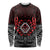 Aotearoa Kiwi Taniko Long Sleeve Shirt Silver Fern With Maori Koru Pattern