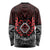 Aotearoa Kiwi Taniko Long Sleeve Shirt Silver Fern With Maori Koru Pattern