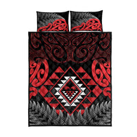 Aotearoa Kiwi Taniko Quilt Bed Set Silver Fern With Maori Koru Pattern LT14 - Polynesian Pride