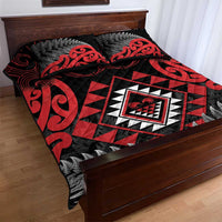 Aotearoa Kiwi Taniko Quilt Bed Set Silver Fern With Maori Koru Pattern LT14 - Polynesian Pride