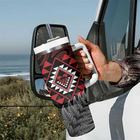 Aotearoa Kiwi Taniko Tumbler With Handle Silver Fern With Maori Koru Pattern LT14 - Polynesian Pride