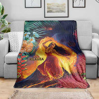 Hawaii Kilauea Big Islands Blanket Pele Goddess With Tropical Flowers LT14 - Polynesian Pride