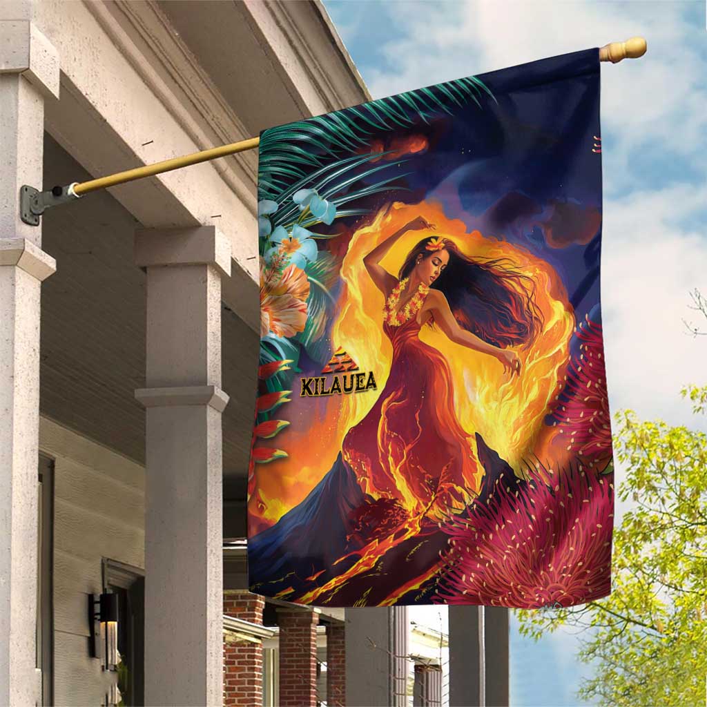 Hawaii Kilauea Big Islands Garden Flag Pele Goddess With Tropical Flowers LT14 House Flag Art - Polynesian Pride