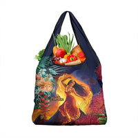 Hawaii Kilauea Big Islands Grocery Bag Pele Goddess With Tropical Flowers LT14 1-pack One Size Art - Polynesian Pride