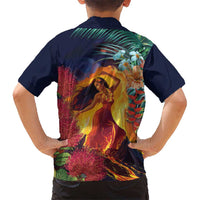 Hawaii Kilauea Big Islands Hawaiian Shirt Pele Goddess With Tropical Flowers LT14 - Polynesian Pride