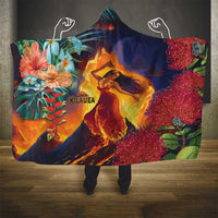 Hawaii Kilauea Big Islands Hooded Blanket Pele Goddess With Tropical Flowers LT14 - Polynesian Pride