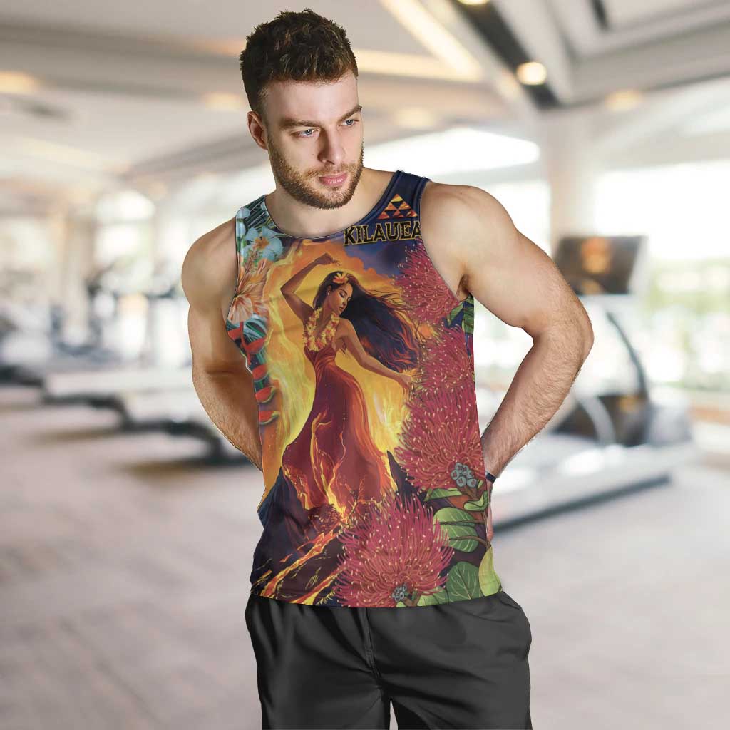 Hawaii Kilauea Big Islands Men Tank Top Pele Goddess With Tropical Flowers LT14 Art - Polynesian Pride