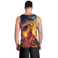 Hawaii Kilauea Big Islands Men Tank Top Pele Goddess With Tropical Flowers LT14 - Polynesian Pride
