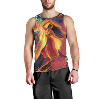 Hawaii Kilauea Big Islands Men Tank Top Pele Goddess With Tropical Flowers LT14 - Polynesian Pride