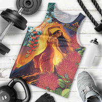 Hawaii Kilauea Big Islands Men Tank Top Pele Goddess With Tropical Flowers LT14 - Polynesian Pride