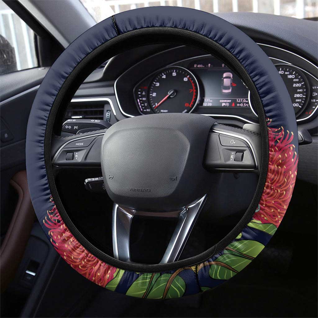 Hawaii Kilauea Big Islands Steering Wheel Cover Pele Goddess With Tropical Flowers LT14 - Polynesian Pride