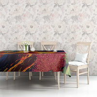 Hawaii Kilauea Big Islands Tablecloth Pele Goddess With Tropical Flowers LT14 - Polynesian Pride