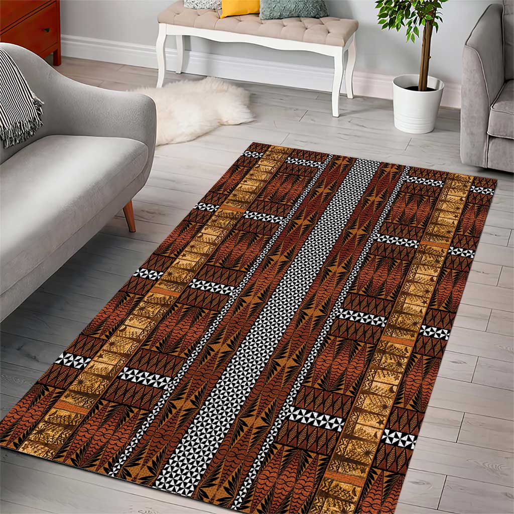 Malo e Lelei Tonga Area Rug Tongan Ngatu Tapa Cloth - Polynesian Pride