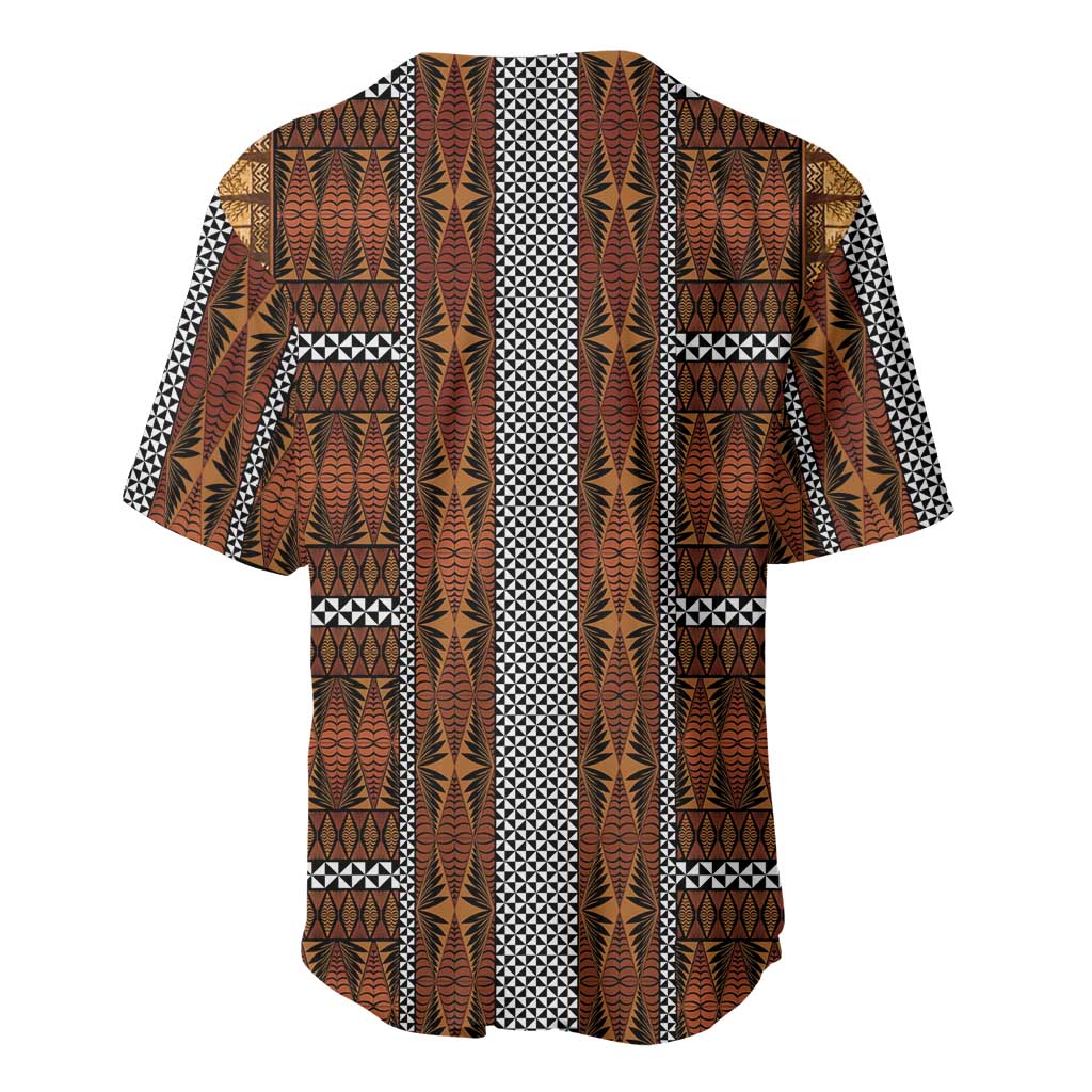 Malo e Lelei Tonga Baseball Jersey Tongan Ngatu Tapa Cloth LT14 - Polynesian Pride
