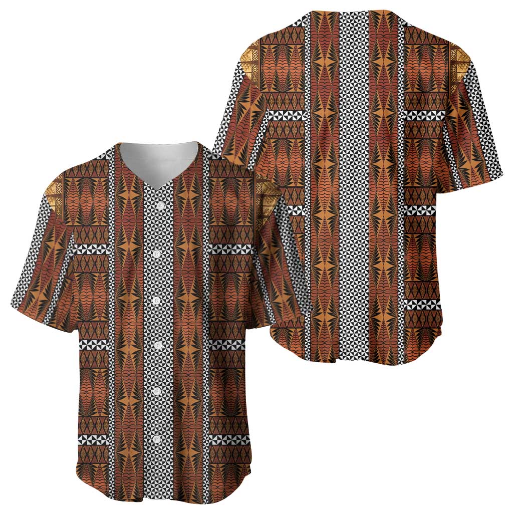 Malo e Lelei Tonga Baseball Jersey Tongan Ngatu Tapa Cloth LT14 - Polynesian Pride