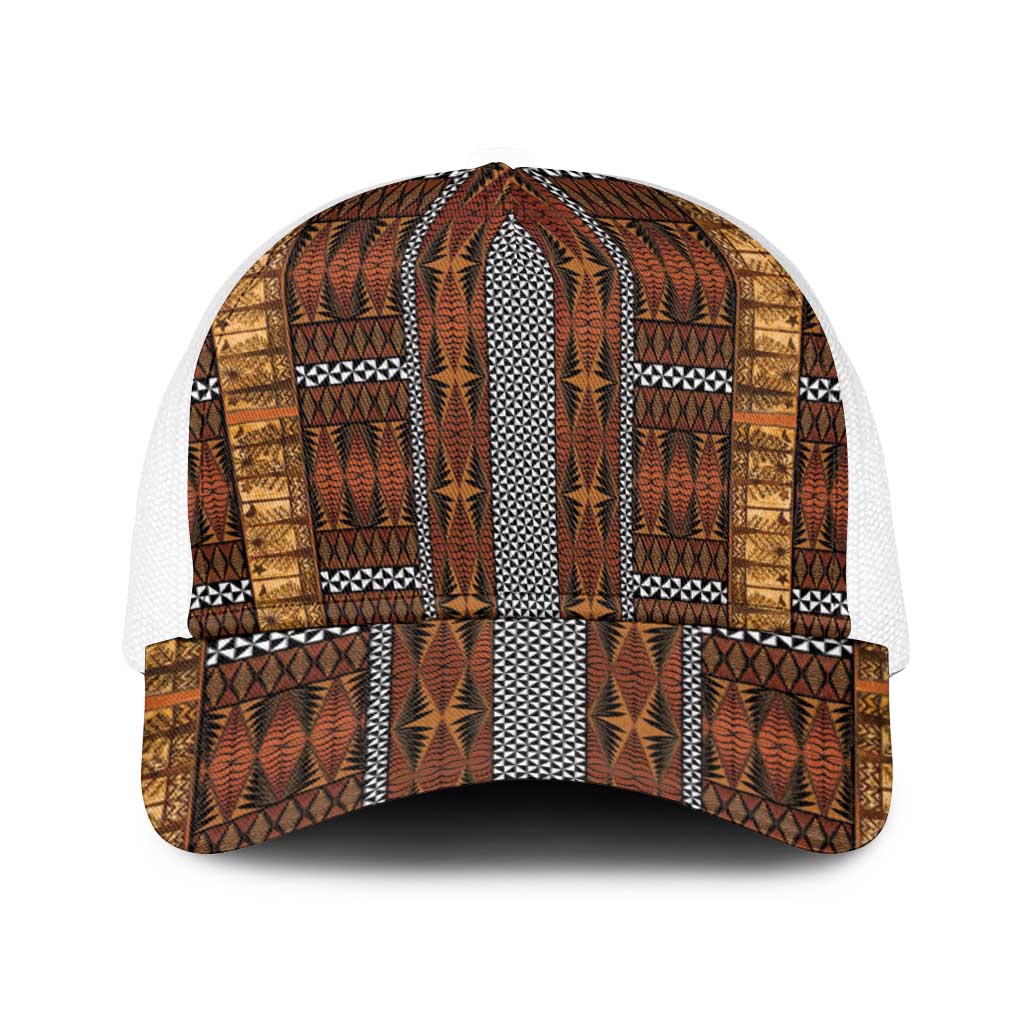 Malo e Lelei Tonga Baseball Net Cap Tongan Ngatu Tapa Cloth - Polynesian Pride