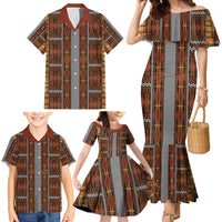Malo e Lelei Tonga Family Matching Mermaid Dress and Hawaiian Shirt Tongan Ngatu Tapa Cloth - Polynesian Pride