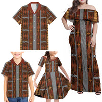 Malo e Lelei Tonga Family Matching Off Shoulder Maxi Dress and Hawaiian Shirt Tongan Ngatu Tapa Cloth - Polynesian Pride