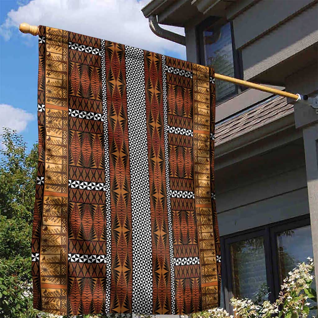 Malo e Lelei Tonga Garden Flag Tongan Ngatu Tapa Cloth - Polynesian Pride