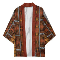 Malo e Lelei Tonga Kimono Tongan Ngatu Tapa Cloth LT14 Unisex Orange - Polynesian Pride