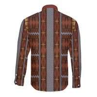 Malo e Lelei Tonga Long Sleeve Button Shirt Tongan Ngatu Tapa Cloth LT14 - Polynesian Pride