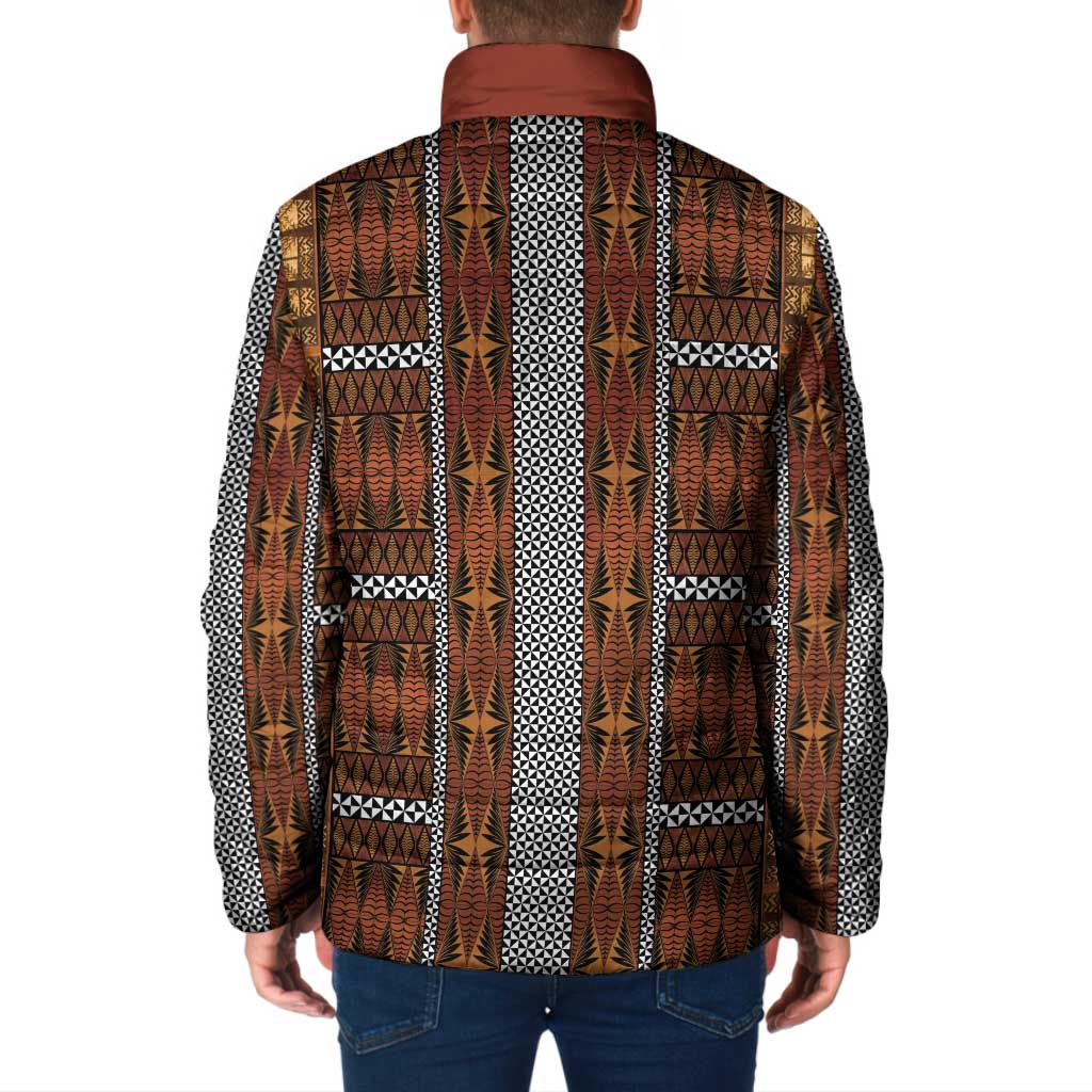 Malo e Lelei Tonga Padded Jacket Tongan Ngatu Tapa Cloth LT14 - Polynesian Pride