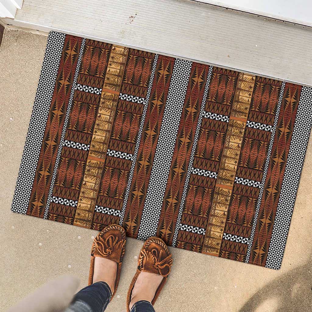 Malo e Lelei Tonga Rubber Doormat Tongan Ngatu Tapa Cloth LT14 - Polynesian Pride