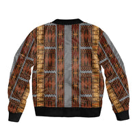 Malo e Lelei Tonga Sleeve Zip Bomber Jacket Tongan Ngatu Tapa Cloth - Polynesian Pride