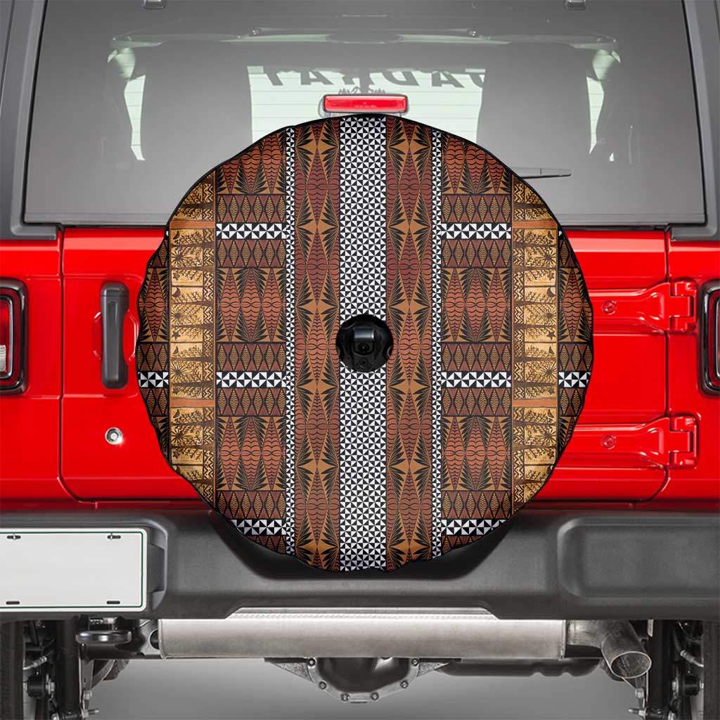 Malo e Lelei Tonga Spare Tire Cover Tongan Ngatu Tapa Cloth - Polynesian Pride