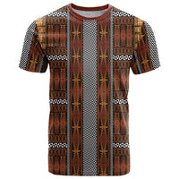 Malo e Lelei Tonga T Shirt Tongan Ngatu Tapa Cloth LT14 Orange - Polynesian Pride