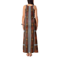 Malo e Lelei Tonga Tank Maxi Dress Tongan Ngatu Tapa Cloth LT14 - Polynesian Pride