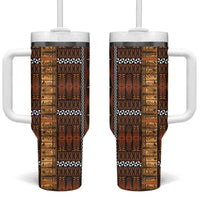 Malo e Lelei Tonga Tumbler With Handle Tongan Ngatu Tapa Cloth - Polynesian Pride