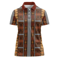 Malo e Lelei Tonga Women Polo Shirt Tongan Ngatu Tapa Cloth LT14 Female Orange - Polynesian Pride