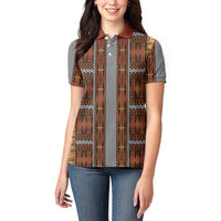 Malo e Lelei Tonga Women Polo Shirt Tongan Ngatu Tapa Cloth LT14 - Polynesian Pride