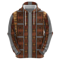 Malo e Lelei Tonga Zip Hoodie Tongan Ngatu Tapa Cloth LT14 - Polynesian Pride
