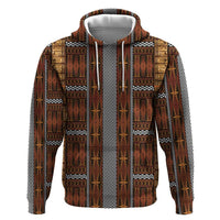 Malo e Lelei Tonga Zip Hoodie Tongan Ngatu Tapa Cloth LT14 Pullover Hoodie Orange - Polynesian Pride