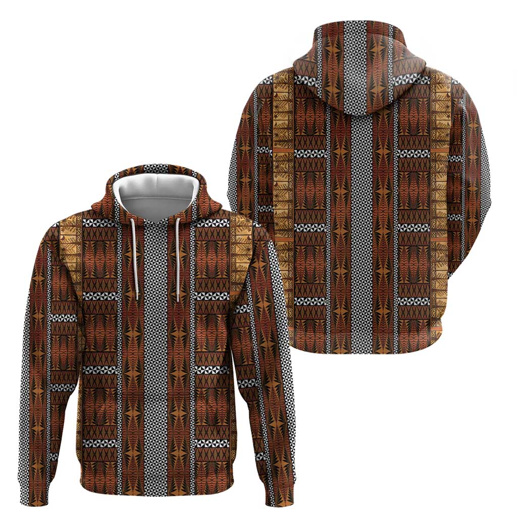 Malo e Lelei Tonga Zip Hoodie Tongan Ngatu Tapa Cloth LT14 - Polynesian Pride