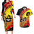 New Zealand And Australia ANZAC Day Couples Matching Long Sleeve Bodycon Dress and Hawaiian Shirt Aboriginal Maori Starring Night Style LT14 Gold - Polynesian Pride