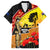 New Zealand And Australia ANZAC Day Family Matching Long Sleeve Bodycon Dress and Hawaiian Shirt Aboriginal Maori Starring Night Style LT14 Dad's Shirt - Short Sleeve Gold - Polynesian Pride