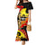 New Zealand And Australia ANZAC Day Family Matching Mermaid Dress and Hawaiian Shirt Aboriginal Maori Starring Night Style LT14 Mom's Dress Gold - Polynesian Pride