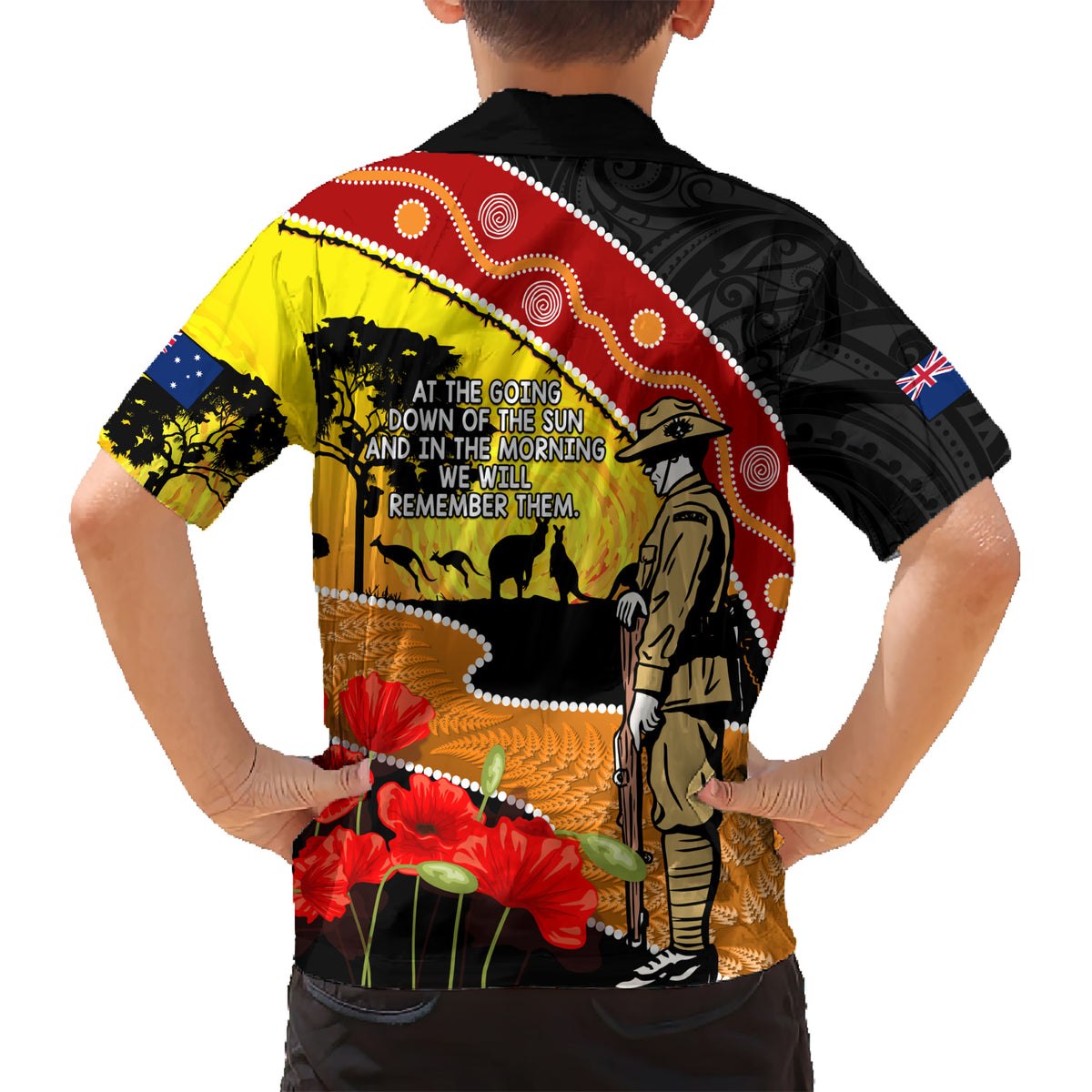 New Zealand And Australia ANZAC Day Hawaiian Shirt Aboriginal Maori Starring Night Style LT14 - Polynesian Pride