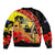 New Zealand And Australia ANZAC Day Sleeve Zip Bomber Jacket Aboriginal Maori Starring Night Style LT14 - Polynesian Pride