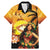 Aloha Hawaii Women's Day Family Matching Mermaid Dress and Hawaiian Shirt Hula Girl With Sunset Vibes LT14 Dad's Shirt - Short Sleeve Yellow - Polynesian Pride