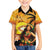 Aloha Hawaii Women's Day Family Matching Off Shoulder Short Dress and Hawaiian Shirt Hula Girl With Sunset Vibes LT14 Son's Shirt Yellow - Polynesian Pride