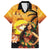 Aloha Hawaii Women's Day Family Matching Puletasi and Hawaiian Shirt Hula Girl With Sunset Vibes LT14 Dad's Shirt - Short Sleeve Yellow - Polynesian Pride