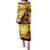 Aloha Hawaii Women's Day Family Matching Puletasi and Hawaiian Shirt Hula Girl With Sunset Vibes LT14 Mom's Dress Yellow - Polynesian Pride