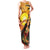 Aloha Hawaii Women's Day Family Matching Tank Maxi Dress and Hawaiian Shirt Hula Girl With Sunset Vibes LT14 Mom's Dress Yellow - Polynesian Pride