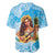 Aloha Hawaii Women's Day Baseball Jersey Hula Girl With Ukulele Tropical Style LT14 - Polynesian Pride