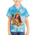 Aloha Hawaii Women's Day Family Matching Off Shoulder Maxi Dress and Hawaiian Shirt Hula Girl With Ukulele Tropical Style LT14 Son's Shirt Blue - Polynesian Pride