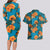 Hawaii Luau Party Couples Matching Long Sleeve Bodycon Dress and Hawaiian Shirt Dancing Girl Tropical Flowers LT14 - Polynesian Pride